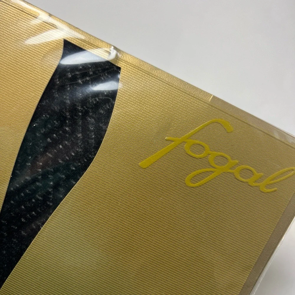 Fogal Size Medium Domino‎ 105 Pantyhose Rhombic Pattern Sheer Noir Black NWT